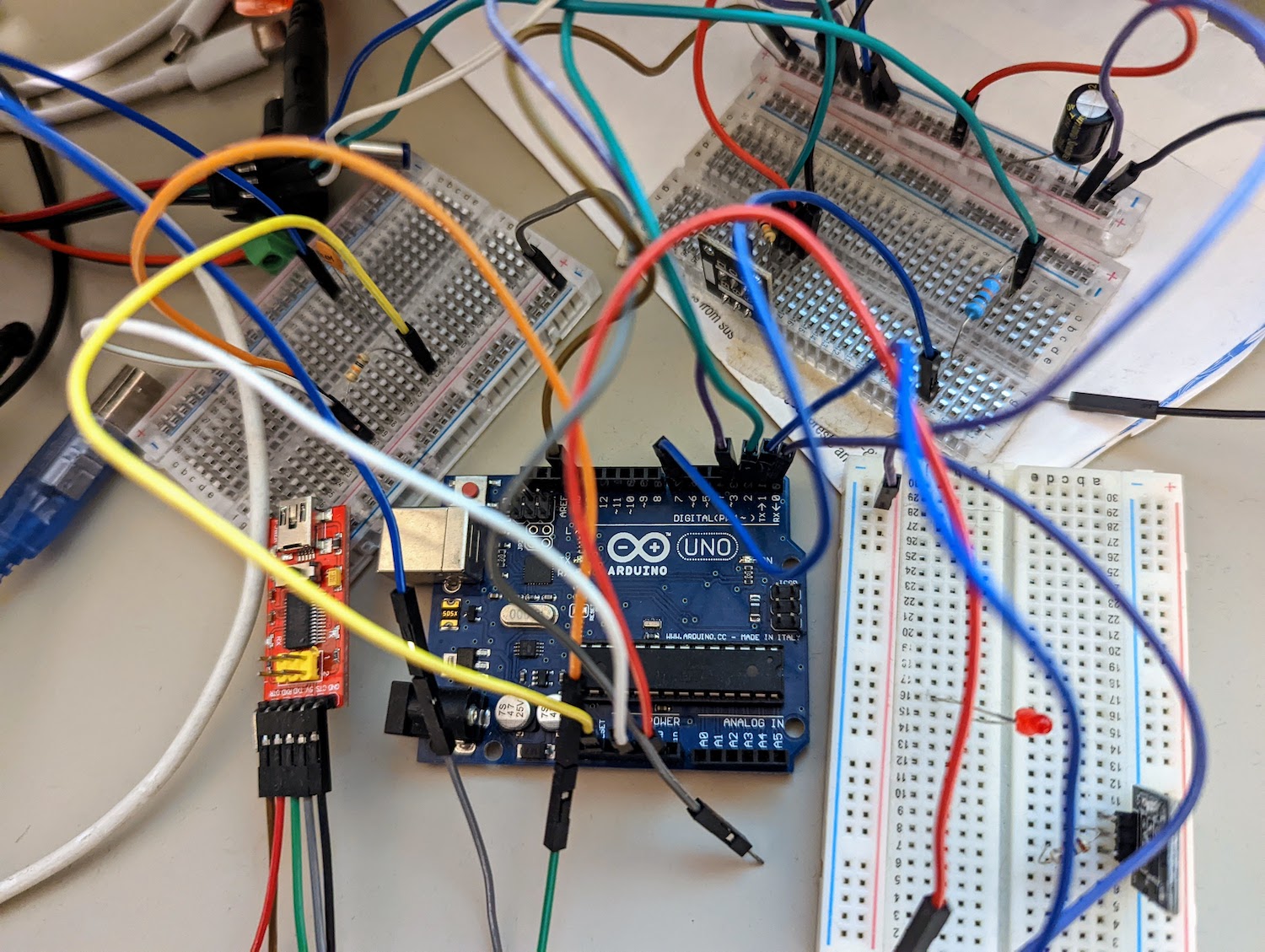 Messy arduino setup